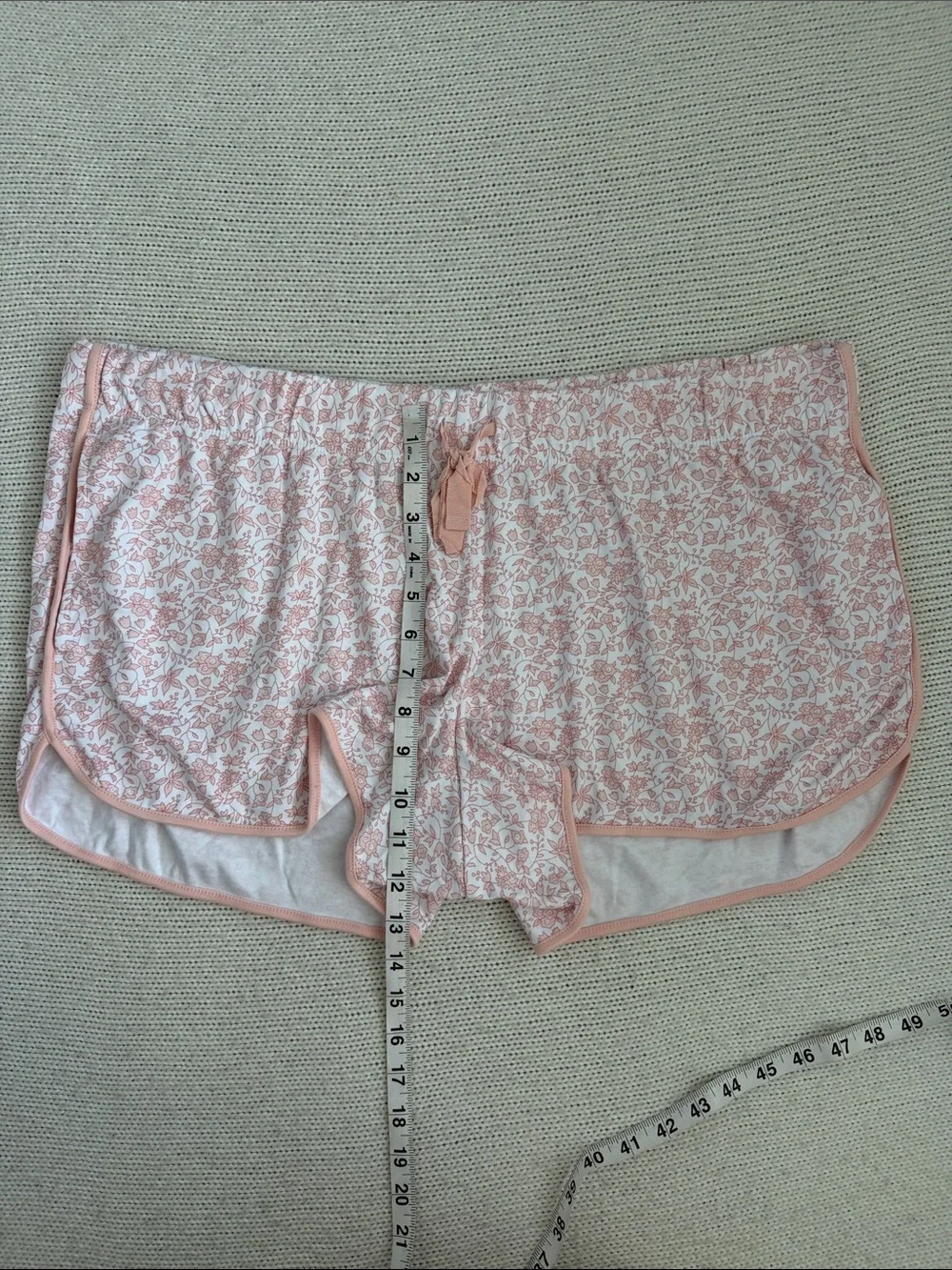 LAKE 100% Cotton Shorts Set in English Rose Garden Floral Pink Size XXL